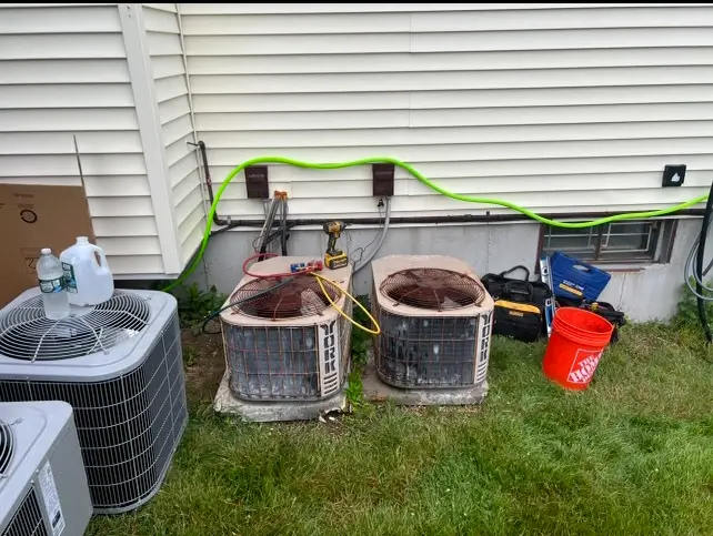Before: Outdated HVAC condensers removed by National Refrigeration
